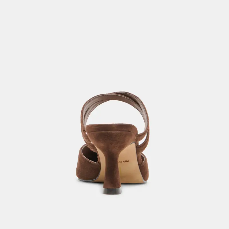 Linore Heels Dk Brown Suede 7
