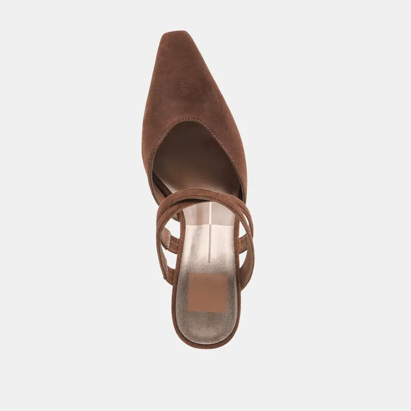 Linore Heels Dk Brown Suede 8