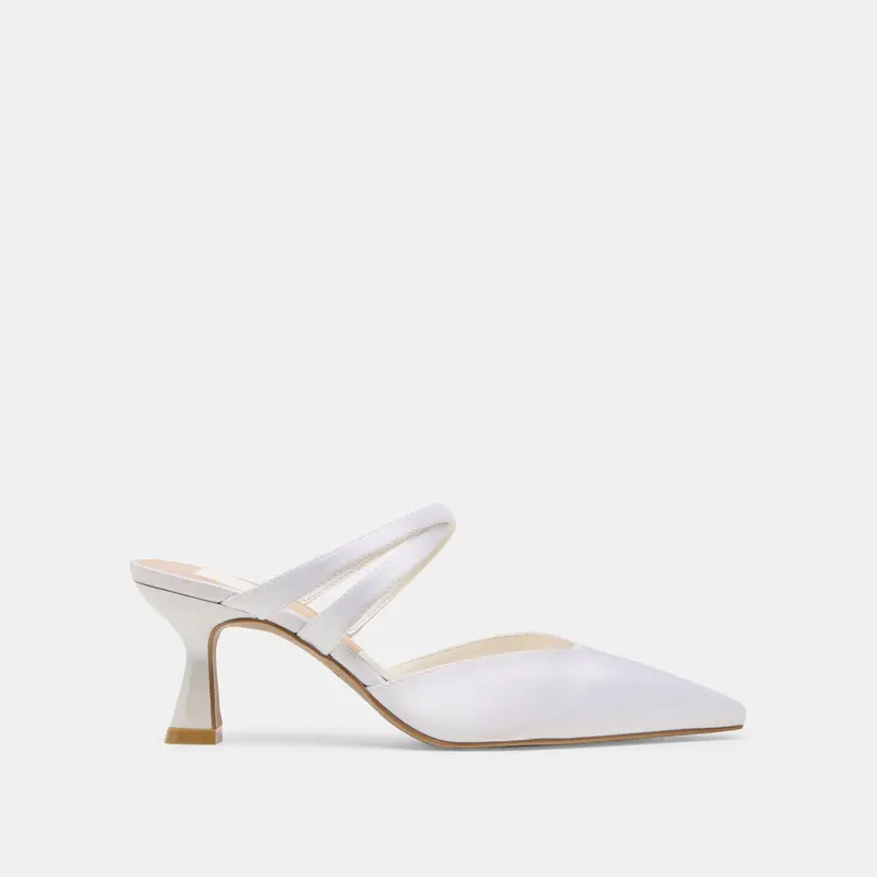 Linore Heels True White Satin 1