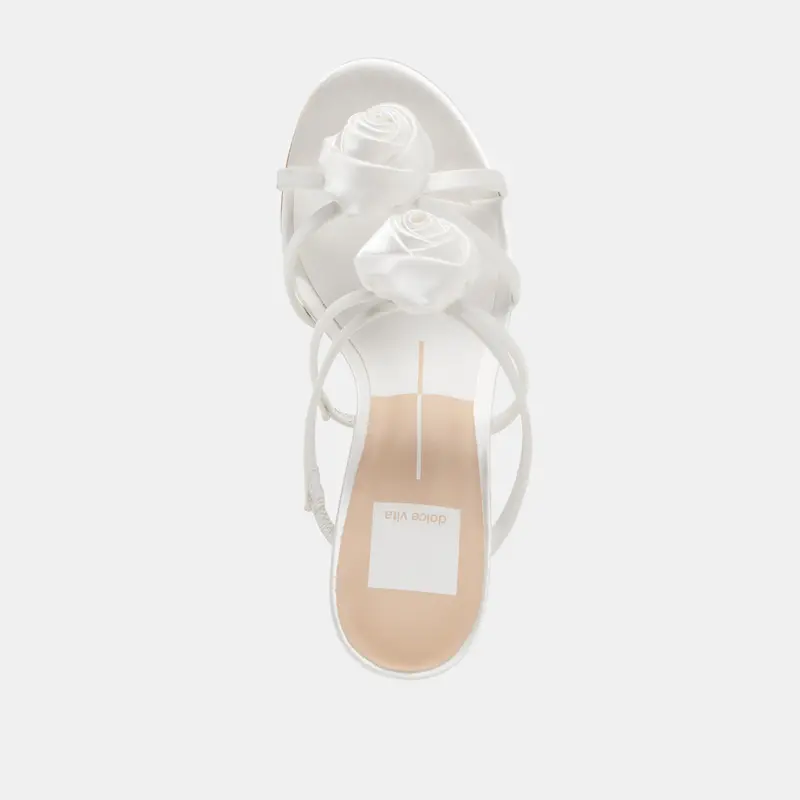 Linzy Heels True White Satin 10