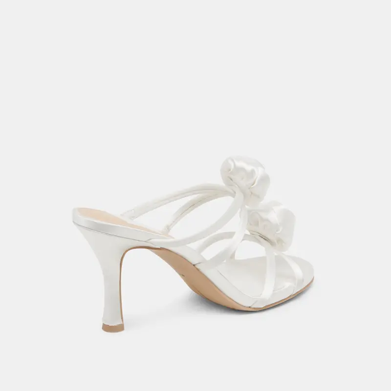 Linzy Heels True White Satin 5