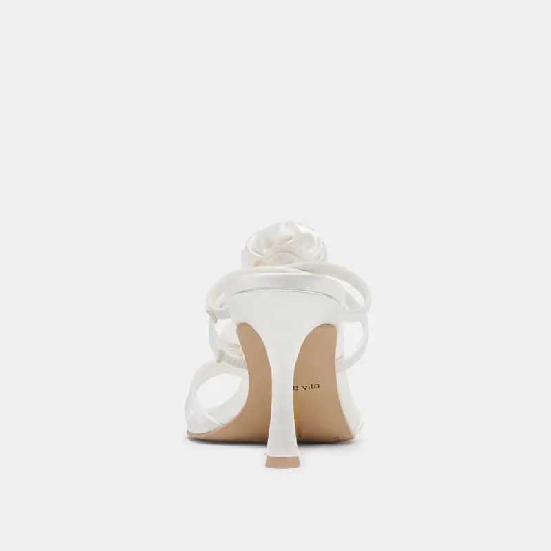 Linzy Heels True White Satin 9