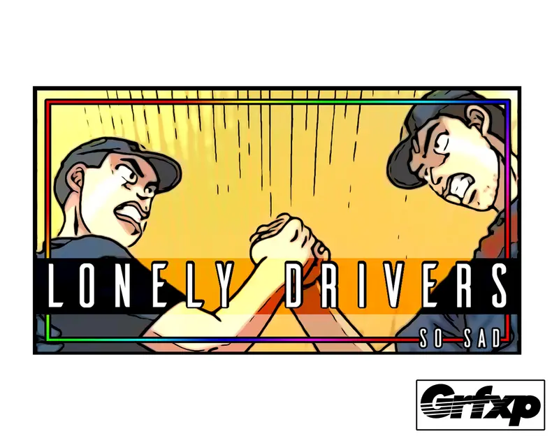 Lonely Drivers (Initial-D) Slap Sticker 1