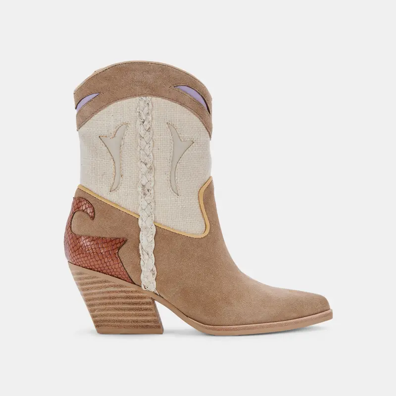 Loral Booties Taupe Multi Suede - Re:Vita 1