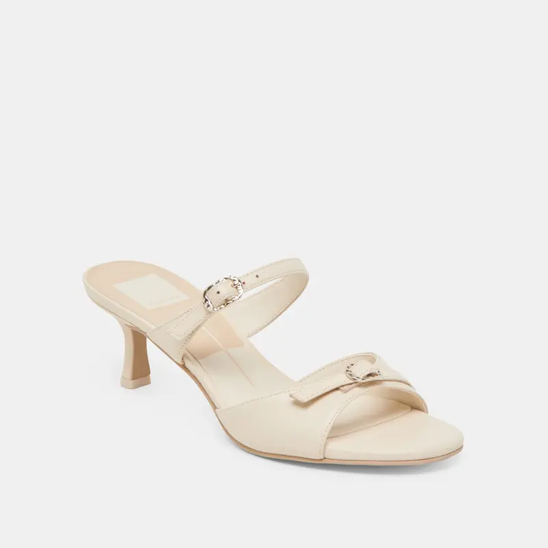Lorali Heels Creme Leather 5