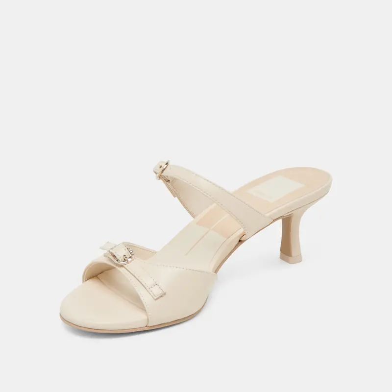 Lorali Heels Creme Leather 9