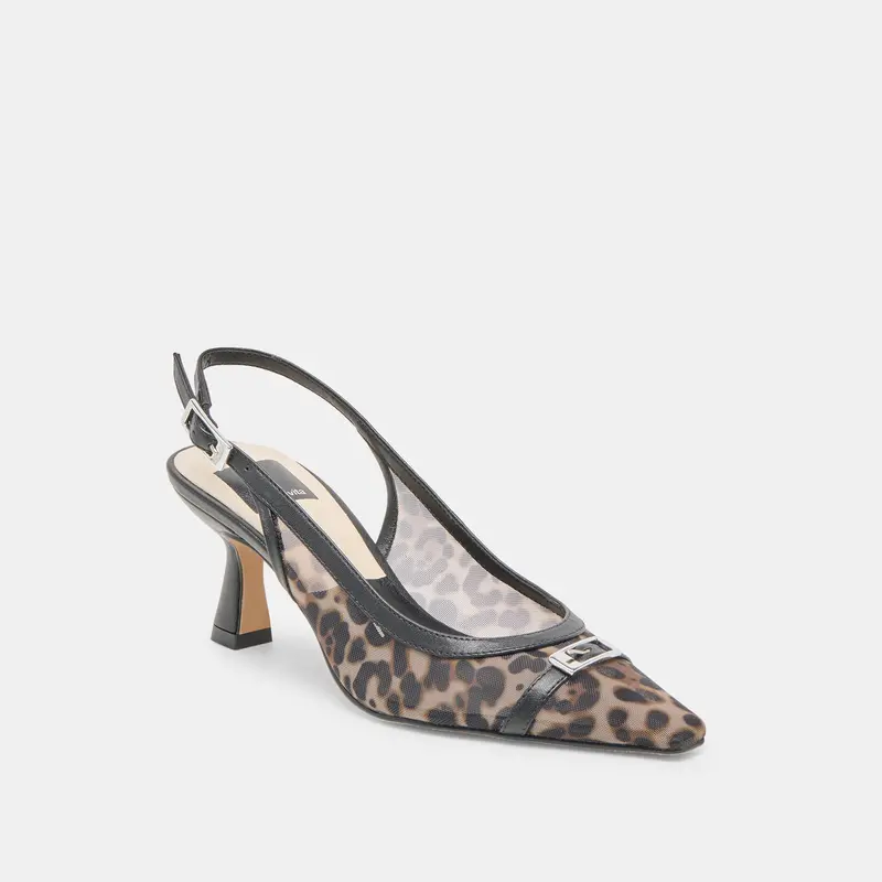 Lorine Heels Leopard Mesh 2