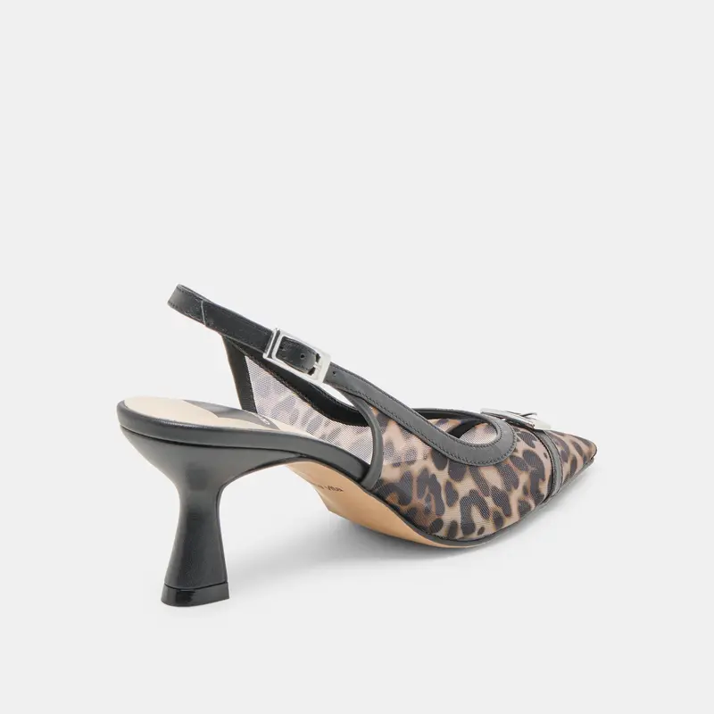 Lorine Heels Leopard Mesh 3