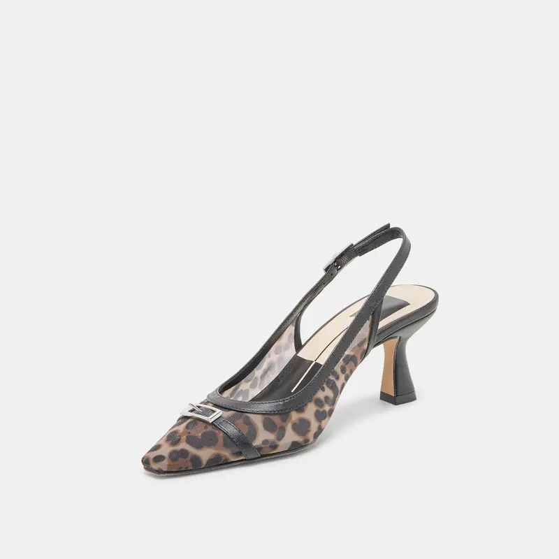 Lorine Heels Leopard Mesh 4