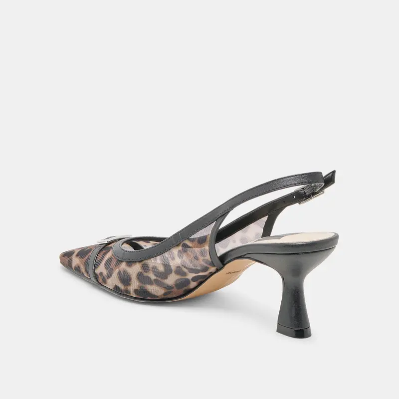 Lorine Heels Leopard Mesh 5