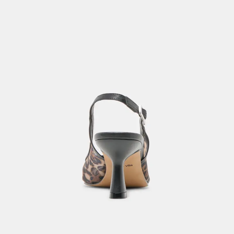 Lorine Heels Leopard Mesh 7