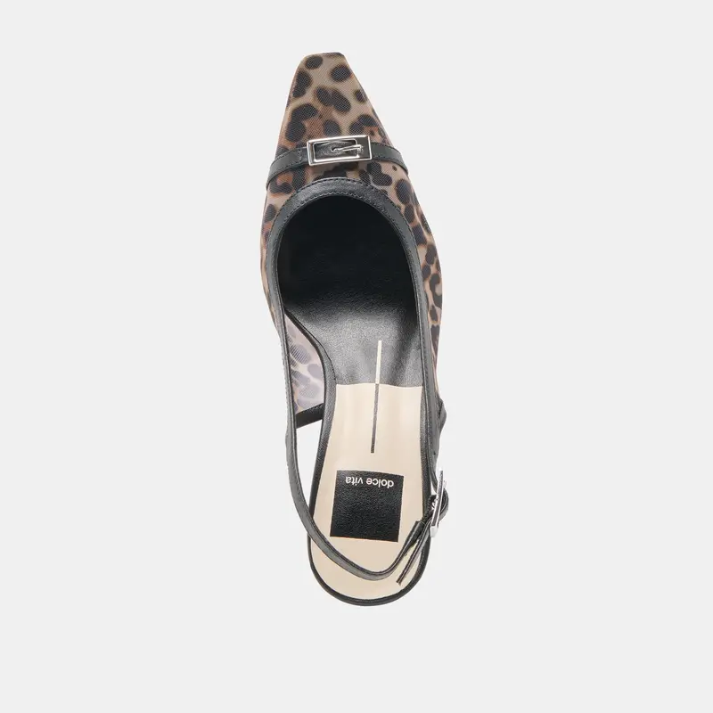 Lorine Heels Leopard Mesh 8