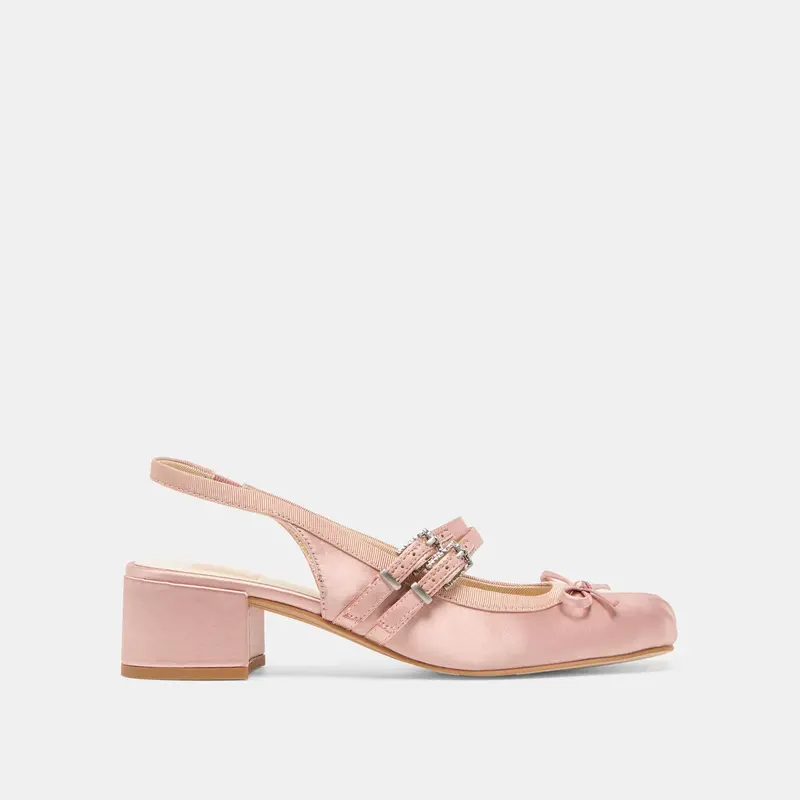 Loris Heels Blush Satin 1