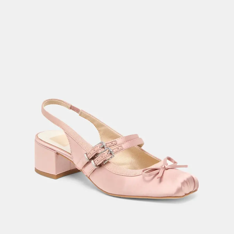 Loris Heels Blush Satin 2