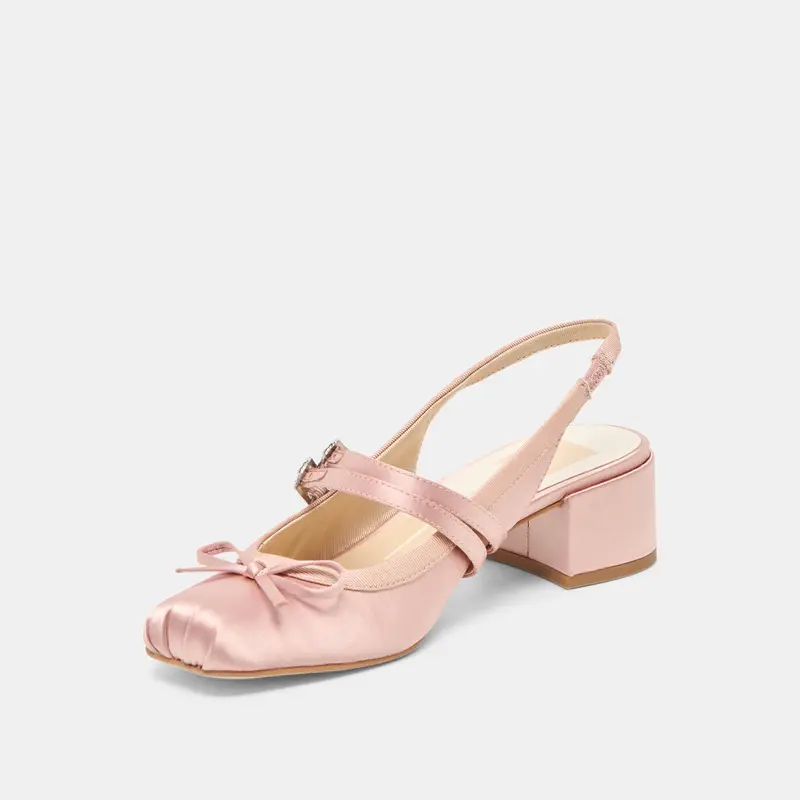Loris Heels Blush Satin 4