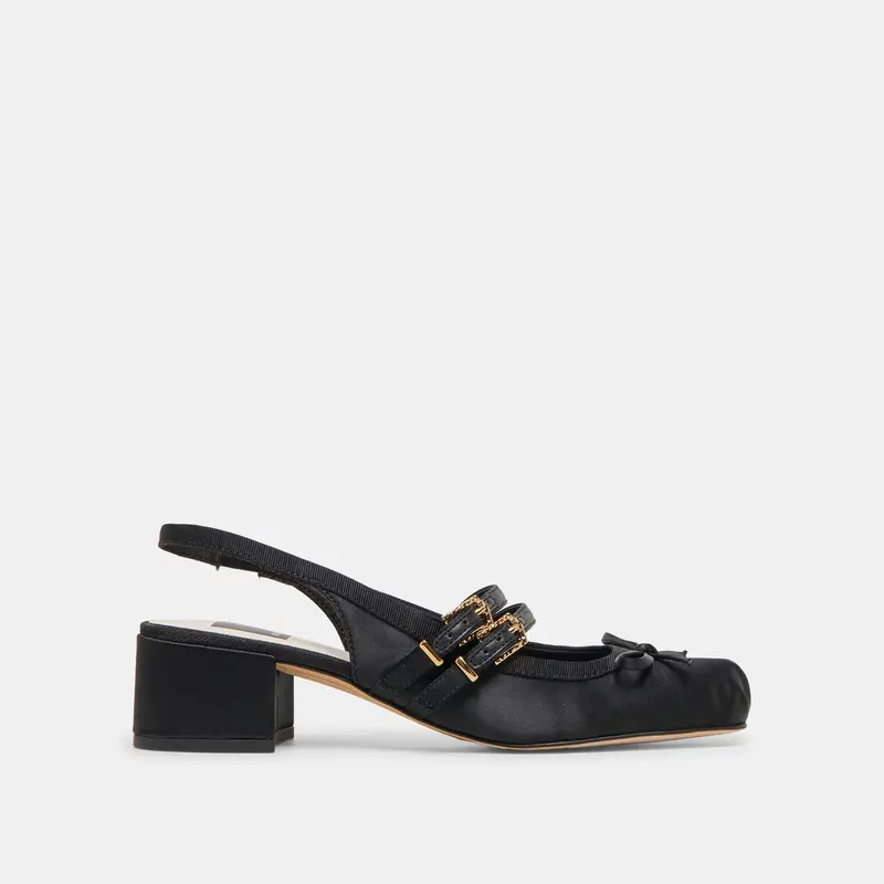 Loris Heels Onyx Satin 1