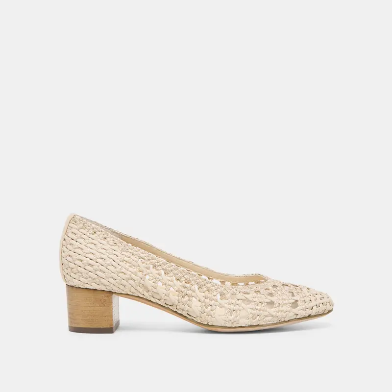 Lula Heels Ivory Multi Woven Raffia - Re:Vita 1