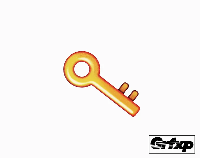 Major Key Emoji Printed Sticker 1