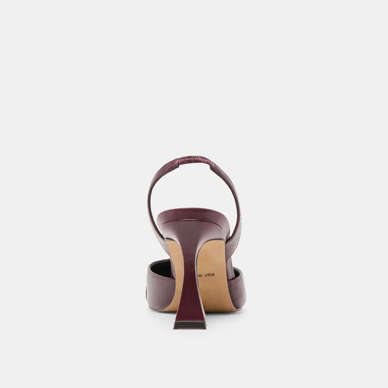Malik Heels Cranberry Crinkle Patent 10