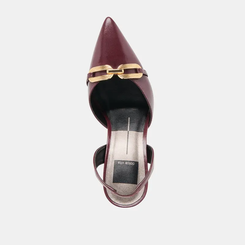 Malik Heels Cranberry Crinkle Patent 11