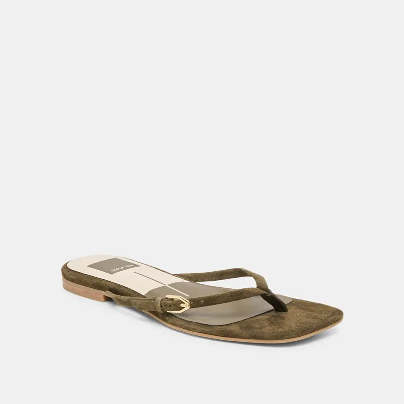 Malta Sandals Dk Olive Suede 2