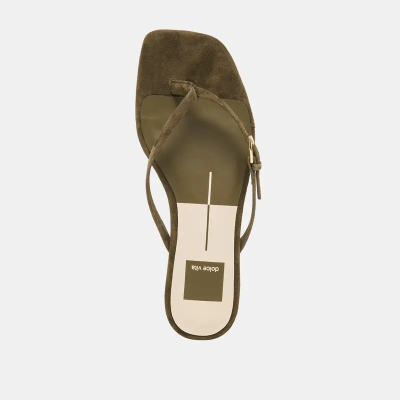 Malta Sandals Dk Olive Suede 8