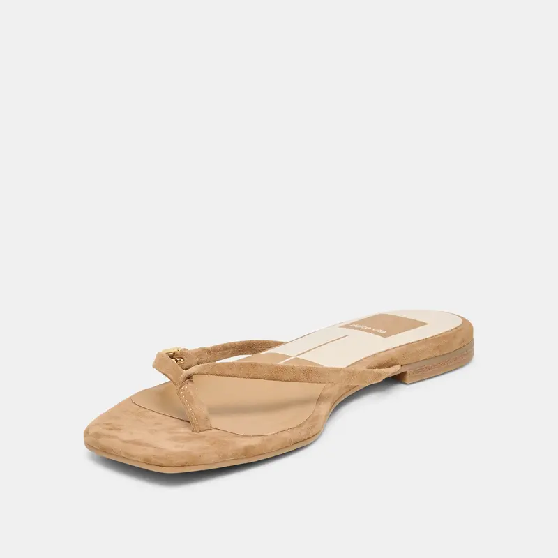 Malta Sandals Lt Brown Suede 6