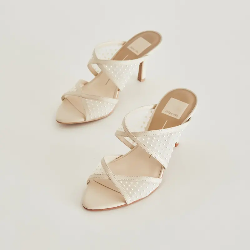 Mandel Pearl Heels Ivory Mesh - Re:Vita 1