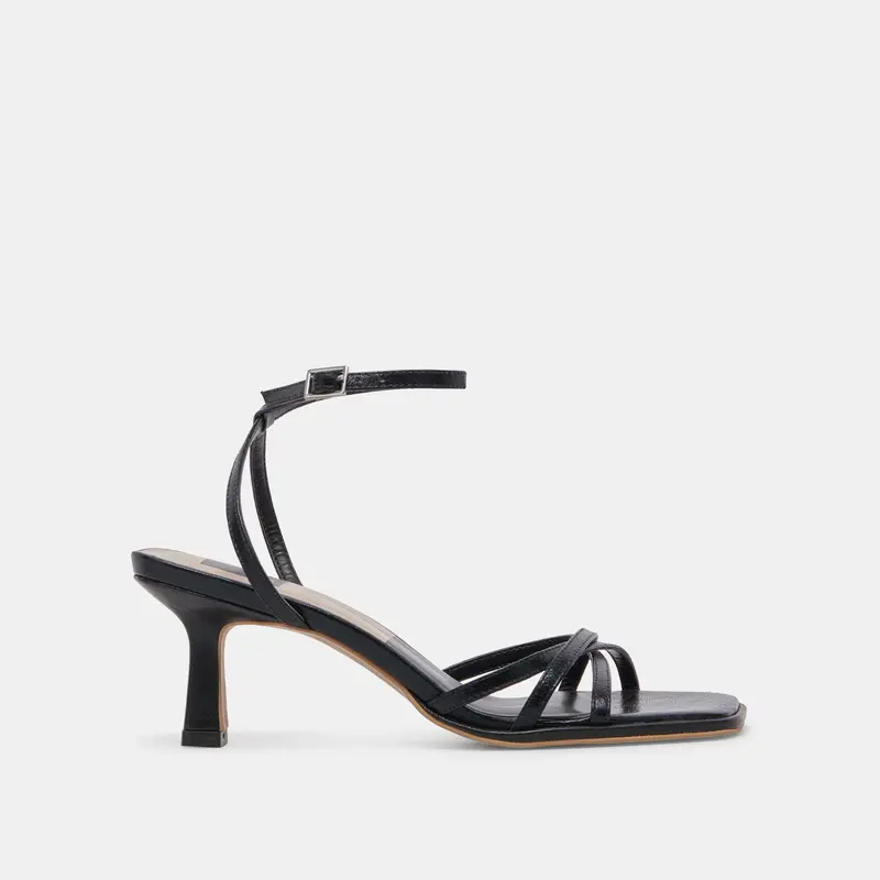 Manji Wide Heels Midnight Patent Leather 1