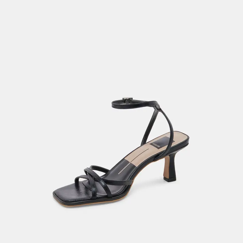 Manji Wide Heels Midnight Patent Leather 4