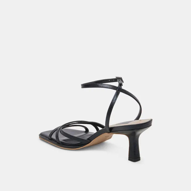 Manji Wide Heels Midnight Patent Leather 5