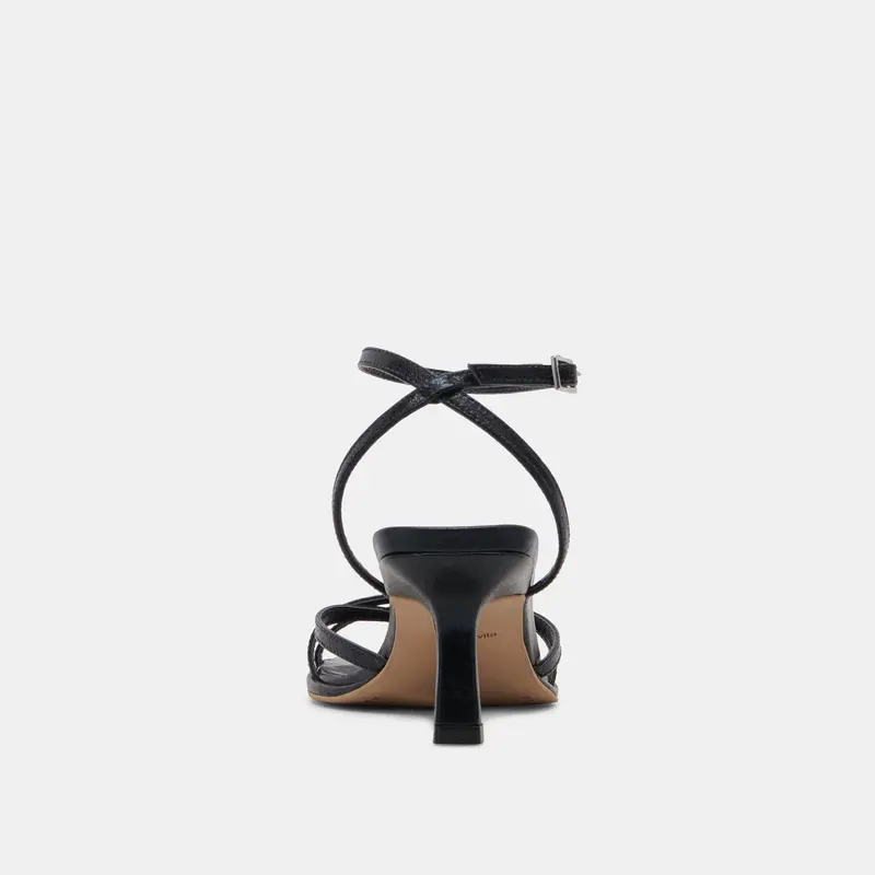 Manji Wide Heels Midnight Patent Leather 7