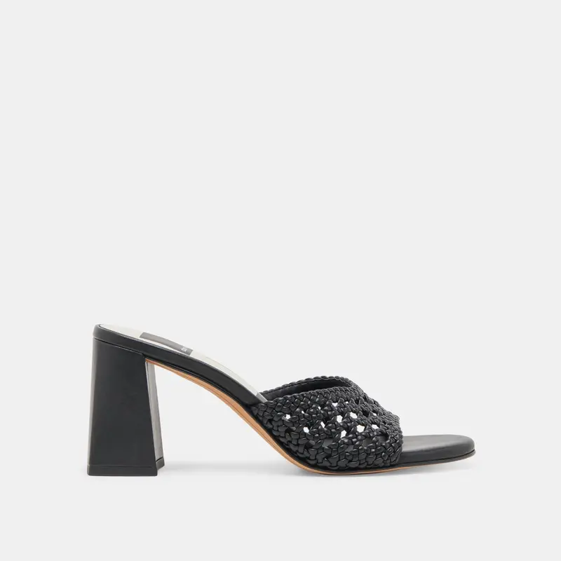 Margoe Heels Black Woven Stella 1