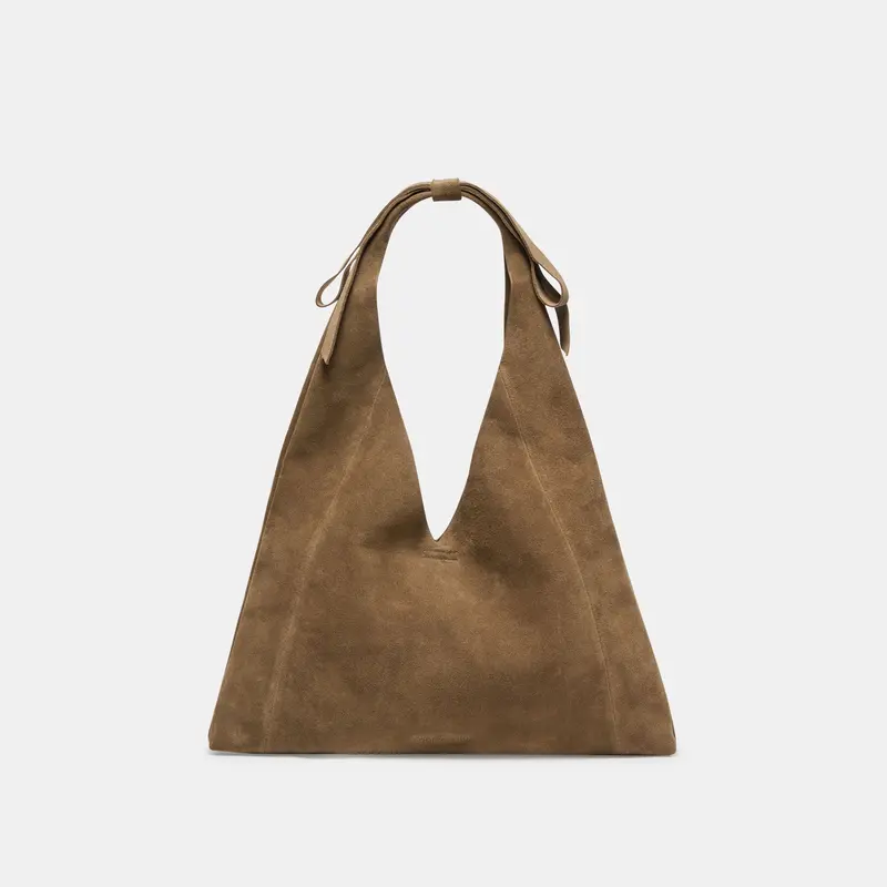 Marie Tote Olive Suede 1