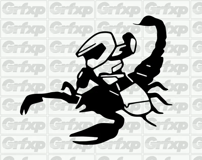 Master Chief Riding Scorpion Sticker 1