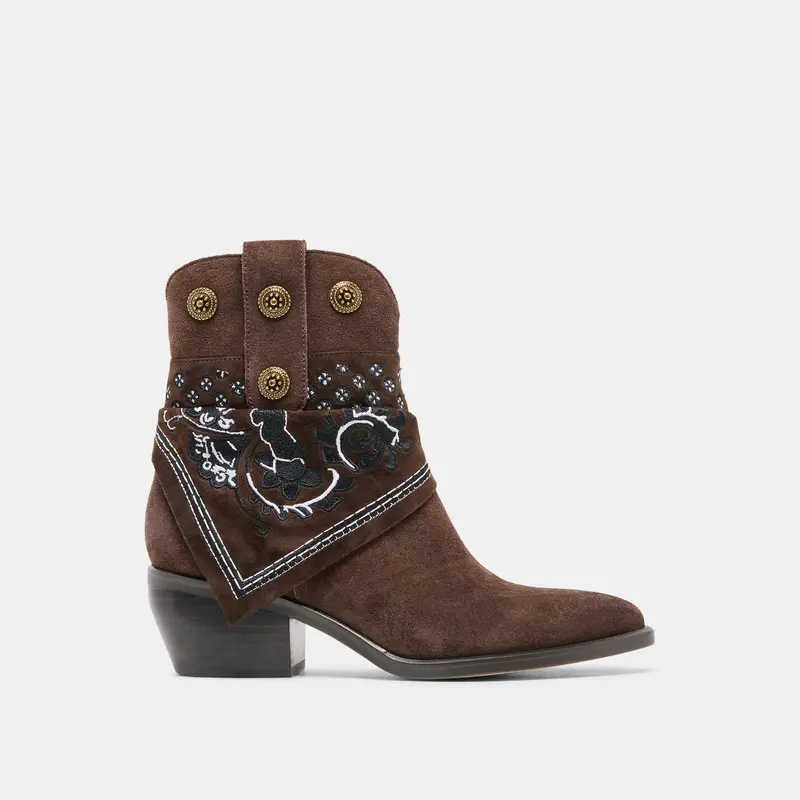 Mekala Boots Dk Brown Suede 1