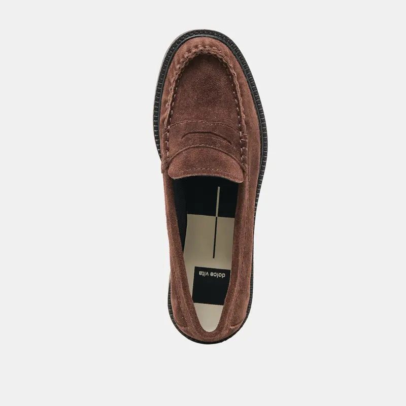 Merek Loafers Dk Brown Suede 10