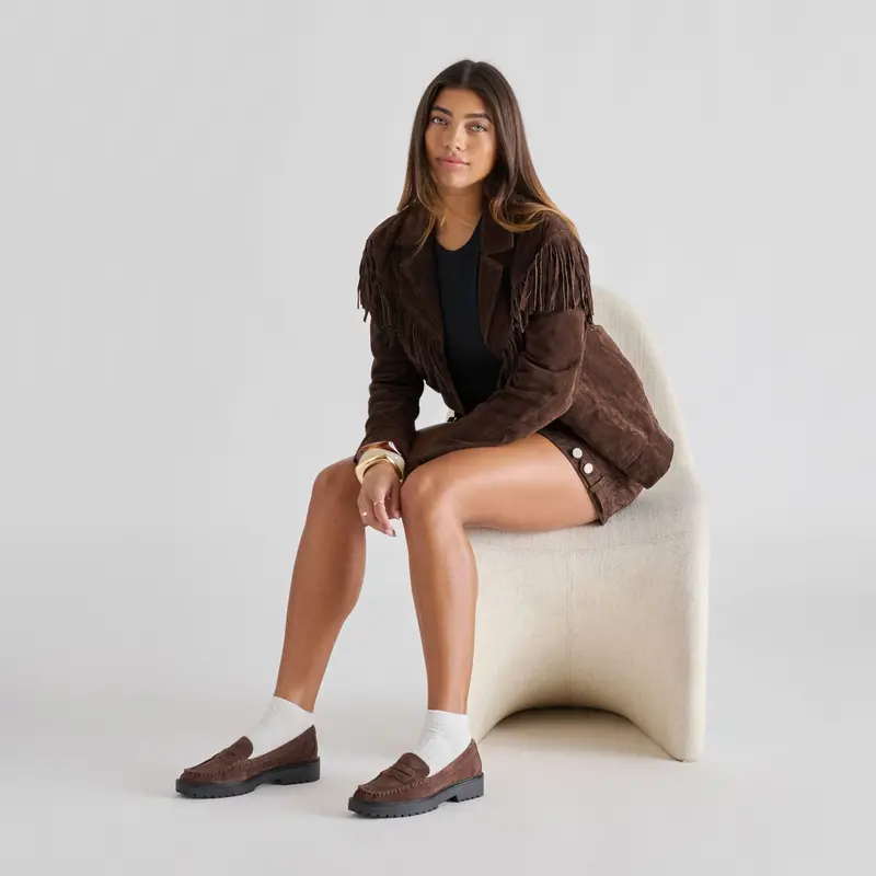 Merek Loafers Dk Brown Suede 2