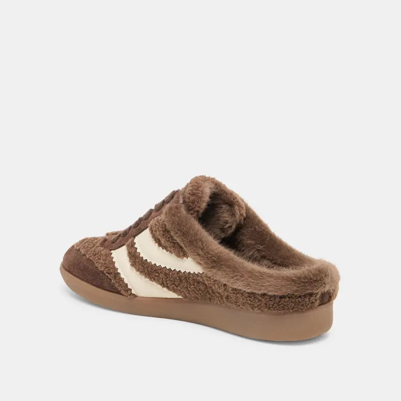 Merit Slide Plush Sneakers Dk Brown Plush 5