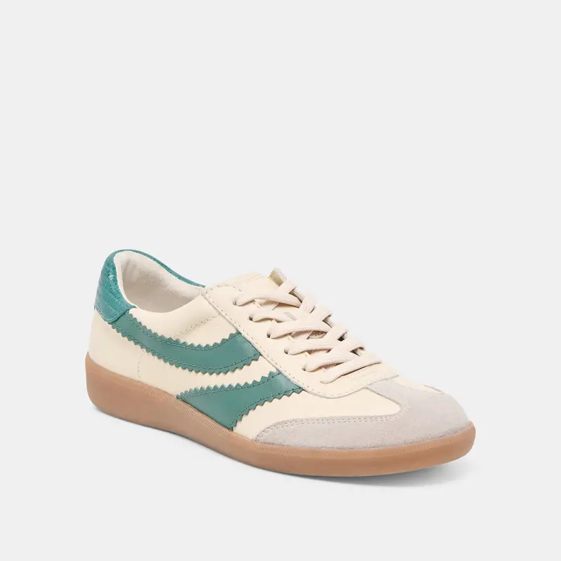 Merit Sneakers White Green Leather 3