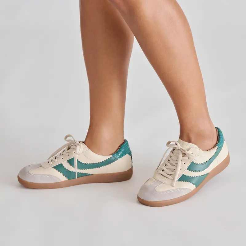 Merit Sneakers White Green Leather 4
