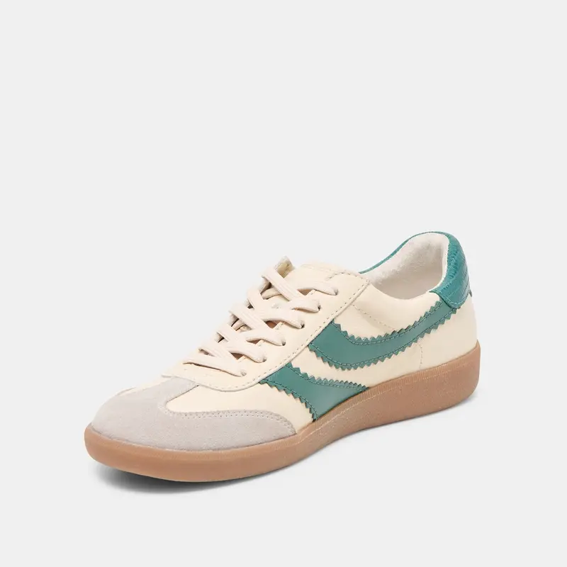 Merit Sneakers White Green Leather 6