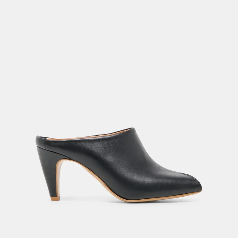 Mery Heels Black Leather 1