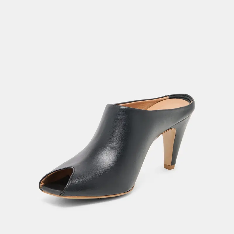 Mery Heels Black Leather 4