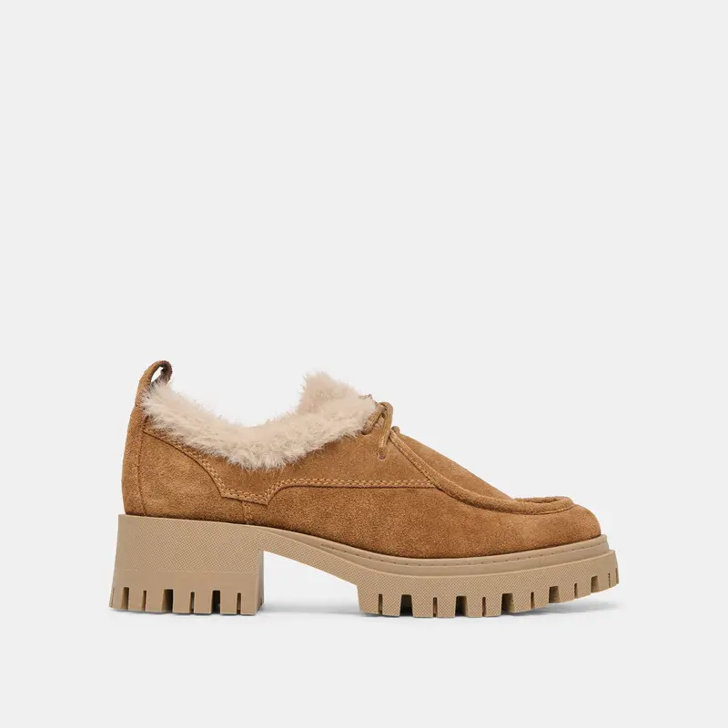 Milza Plush Loafers Lt Brown Suede 1
