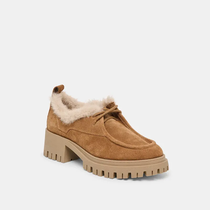 Milza Plush Loafers Lt Brown Suede 3