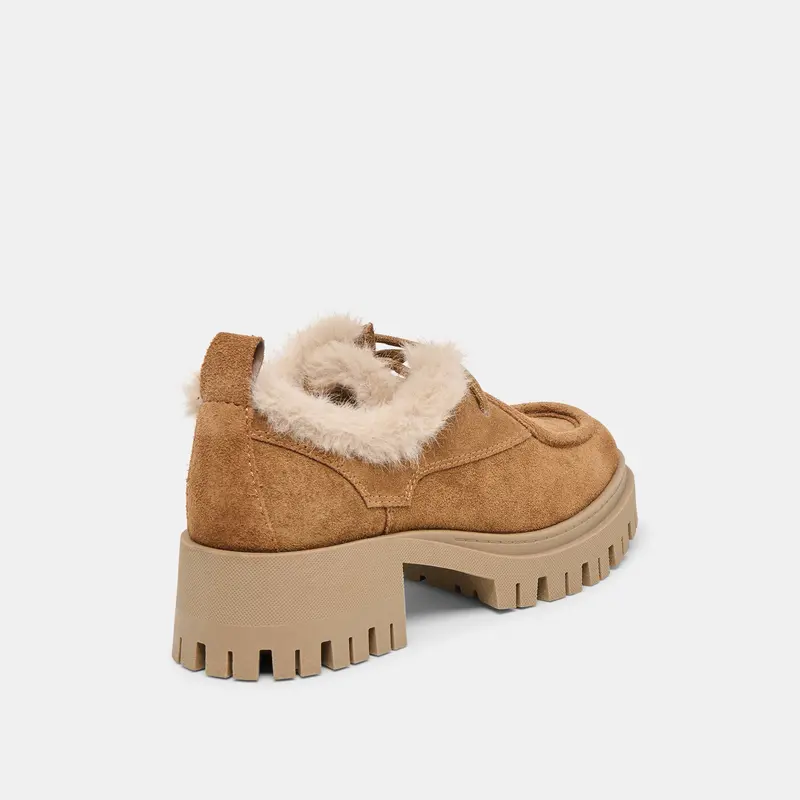 Milza Plush Loafers Lt Brown Suede 5