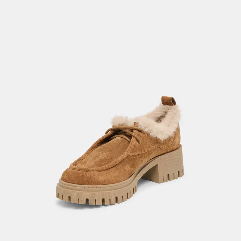 Milza Plush Loafers Lt Brown Suede 6
