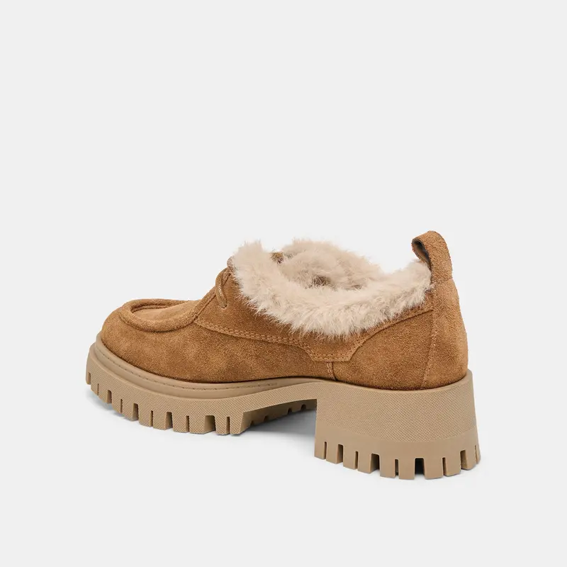 Milza Plush Loafers Lt Brown Suede 7