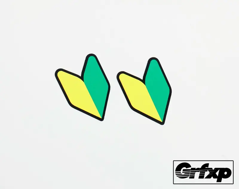 Mini Jdm New Driver Soshinoya Printed Stickers (Two Pack) 1